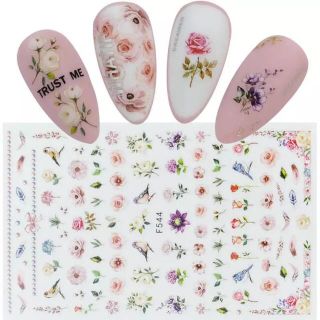 【F544】ネイルシール フラワー(ネイル用品)