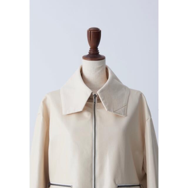 sheer sr dress leather coat off white