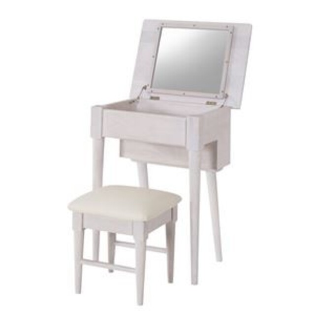 木製ドレッサー/鏡台 【スツールセット】 幅90cm 飛散防止ミラー 木製ドレッサー/鏡台 【スツールセット】 幅90cm 飛散防止ミラー