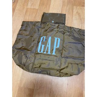 ギャップ(GAP)の新品未使用gapエコバッグ　ブラウンナイロン地大判　クマ柄コンパクト(エコバッグ)