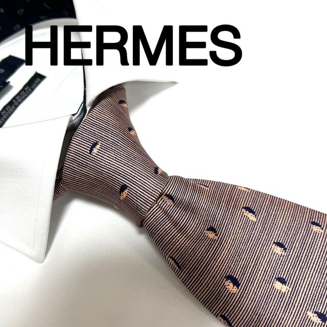 Hermes(エルメス)のエルメスネクタイ HERMES ドット柄 ピンク メンズのファッション小物(ネクタイ)の商品写真
