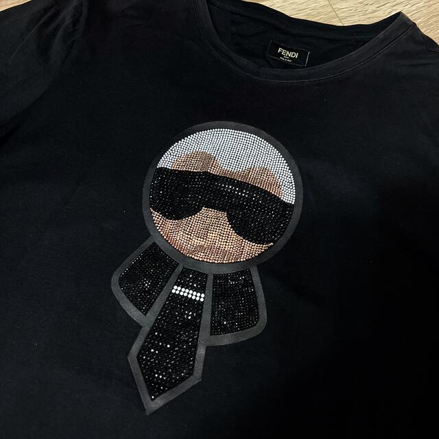 Tシャツ FENDI カールラガーフェルド コラボ スワロフスキー | auriol