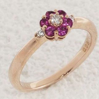 スタージュエリー(STAR JEWELRY)のスタージュエリー  ルビー ダイヤモンド/0.06ct　リング　K18PG (リング(指輪))