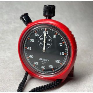 セイコー(SEIKO)の【希少】red 赤 ヴィンテージレトロ SEIKO ストップウォッチ 稼働確認済(陸上競技)