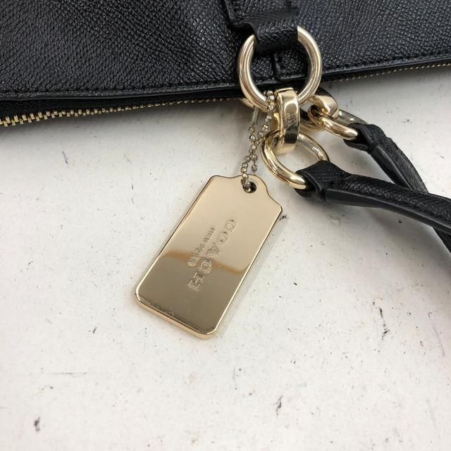 COACH コーチ レザー トートバッグ ブラック レディース ブランド