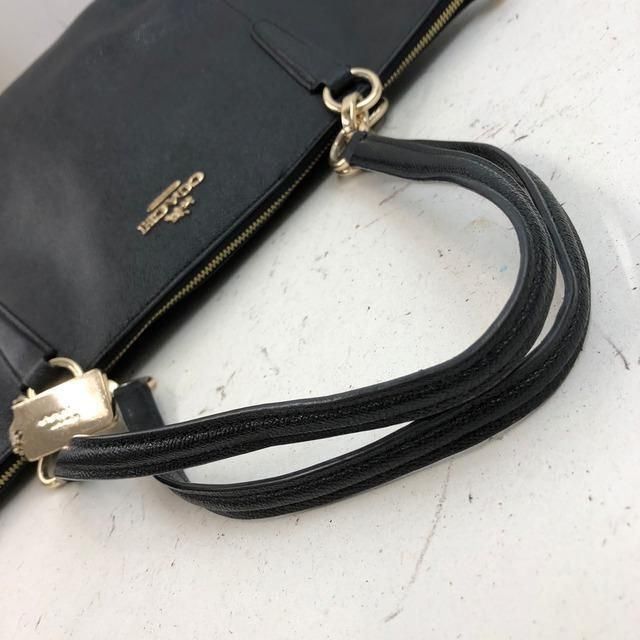 COACH コーチ レザー トートバッグ ブラック レディース ブランド