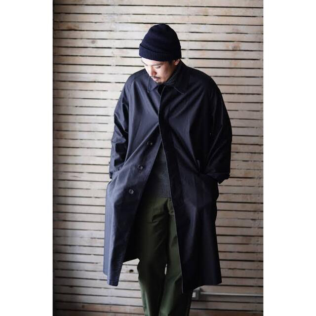 AUBERGE DM MAC モールスキン ブラック 一枚袖 バルマカンコート