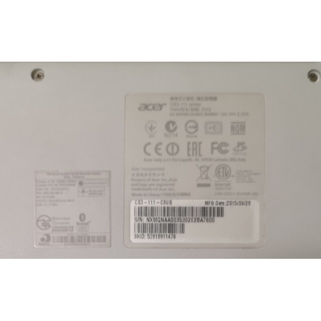【最安価格!早い者勝ち!】Acer Chromebook 11 - 3