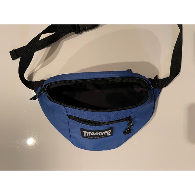 thrasher（スラッシャー）ウエストポーチ（ボディバック）ブルー メンズのバッグ(ショルダーバッグ)の商品写真