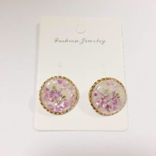 押し花 ピアス イヤリング(ピアス)