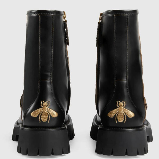 なパーティ Gucci - GUCCI グッチ アンクルブーツ ダブル レザー 黒 37