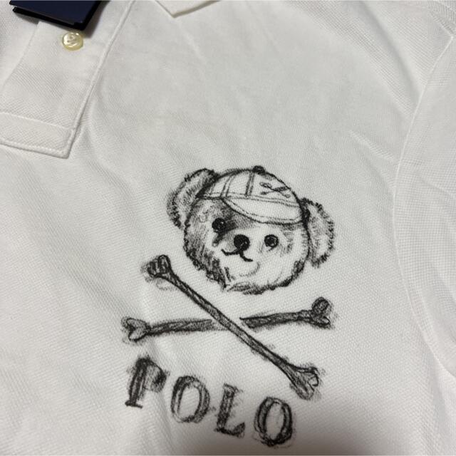 POLO RALPH LAUREN(ポロラルフローレン)の希少 新品未使用 ポロ ラルフローレン ポロベア プリント 長袖 ポロシャツ レディースのトップス(ポロシャツ)の商品写真