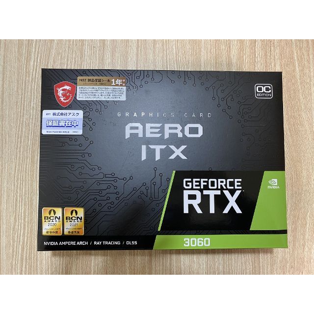 【新品】【未開封】MSI GeForce RTX 3060 AERO　納品書付きPCパーツ