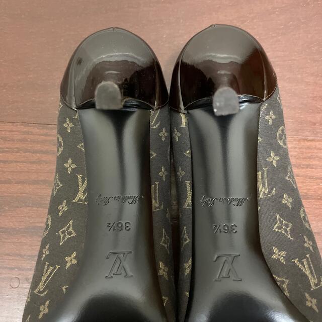 LOUIS VUITTON(ルイヴィトン)のルイヴィトン モノグラム キャンバス＆エナメル　オープントゥ　パンプス　36.5 レディースの靴/シューズ(ハイヒール/パンプス)の商品写真