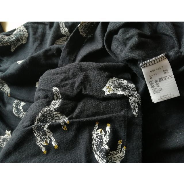 Design Tshirts Store graniph(グラニフ)のグラニフ ネコ柄キャミワンピース フリーサイズ graniph 猫 レディースのワンピース(ひざ丈ワンピース)の商品写真