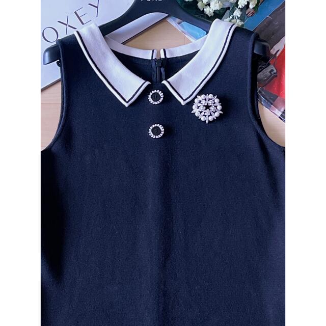 極美品!FOXEY ツィギーニットクラシカルワンピース 38 Rene