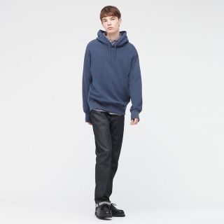 ユニクロ(UNIQLO)のユニクロ　スウェットプルパーカー　ブルー(パーカー)