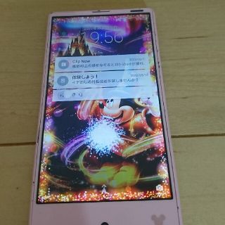 ディズニー(Disney)のジャンク docomo DM01Hディズニーモバイル ピンク(スマートフォン本体)