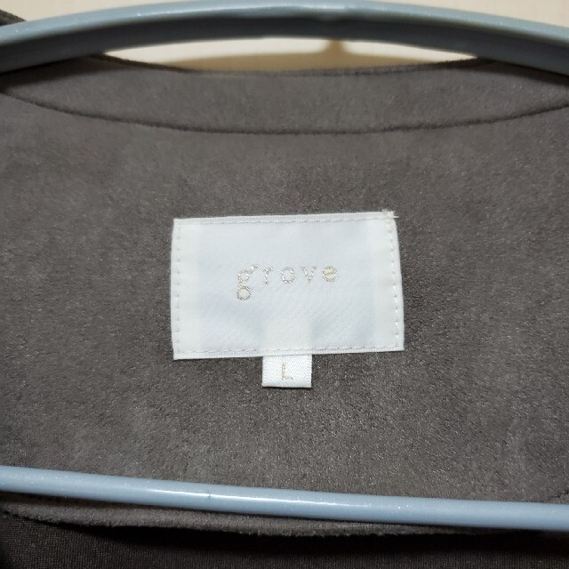 grove(グローブ)のスエードノーカラーブルゾン レディースのジャケット/アウター(ブルゾン)の商品写真