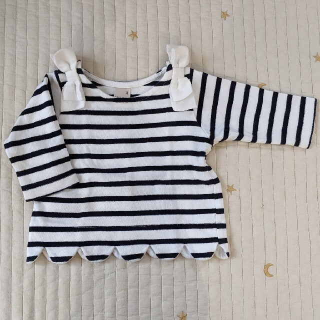 babyGAP(ベビーギャップ)の【専用】babyGAPデニムワンピース、プティマインロンT2点セット キッズ/ベビー/マタニティのベビー服(~85cm)(ワンピース)の商品写真