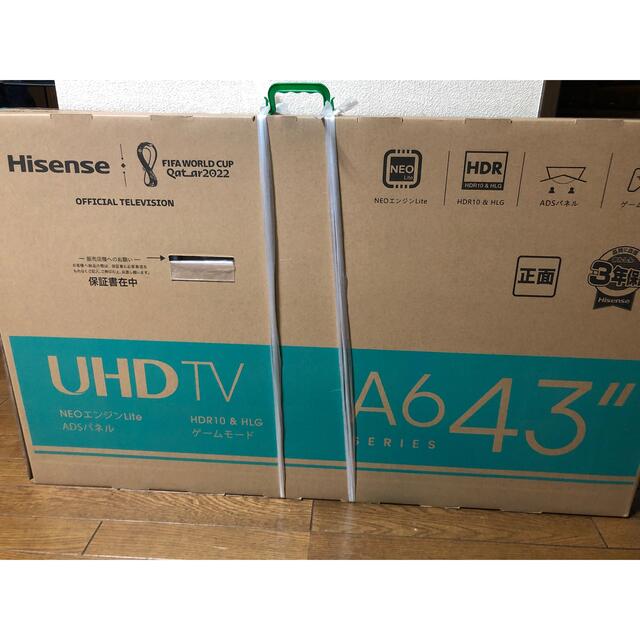 専用　Hisense 液晶テレビ 43A6G 新品未開封 スマホ/家電/カメラのテレビ/映像機器(テレビ)の商品写真