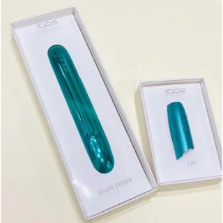 アイコス(IQOS)の即発‼︎【ストア限定完売】通称エメラルド IQOS3DUO キャップ&ドアカバー(タバコグッズ)