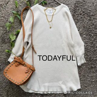 トゥデイフル(TODAYFUL)のTODAYFUL トゥデイフル　ワッフルカットソー(カットソー(長袖/七分))