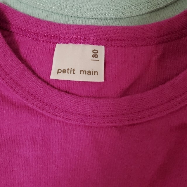 petit main(プティマイン)のプティマインチュニック  80  ピンク キッズ/ベビー/マタニティのベビー服(~85cm)(シャツ/カットソー)の商品写真