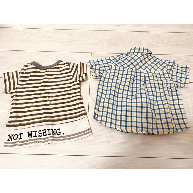 キッズ　ベビー　95サイズ　半袖　シャツ キッズ/ベビー/マタニティのキッズ服男の子用(90cm~)(Tシャツ/カットソー)の商品写真