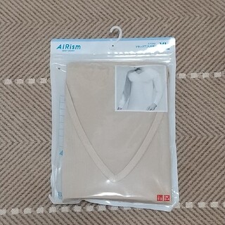 ユニクロ(UNIQLO)の未開封 男性用エアリズム VネックT(九分袖) XL(Tシャツ/カットソー(七分/長袖))