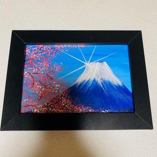 〇風水〇開運〇絵画〇原画 富士山と桜(絵画/タペストリー)