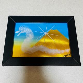 〇風水〇開運〇絵画〇原画 黄金の富士山と奇跡の龍雲(絵画/タペストリー)