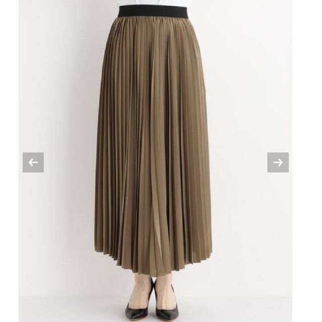 L'Appartement DEUXIEME CLASSE(アパルトモンドゥーズィエムクラス)の【専用です】美品☆　アパルトモン　Pleats Skirt　ベージュ レディースのスカート(ロングスカート)の商品写真