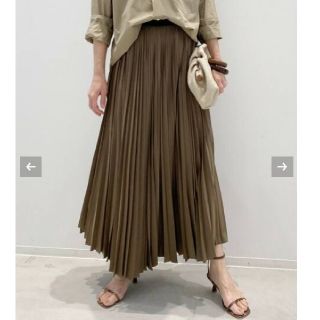 アパルトモンドゥーズィエムクラス(L'Appartement DEUXIEME CLASSE)の【専用です】美品☆　アパルトモン　Pleats Skirt　ベージュ(ロングスカート)