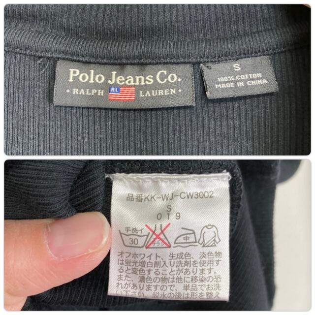 Polo Club(ポロクラブ)のPolo Jeans ポロジーンズ　カットソー/Tシャツ　ボタンネック　ブラック レディースのトップス(カットソー(長袖/七分))の商品写真