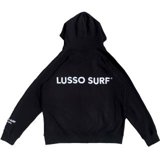 スタンダードカリフォルニア(STANDARD CALIFORNIA)のストリート系☆LUSSO SURF ビッグロゴパーカー　Lサイズ　RVCA(パーカー)