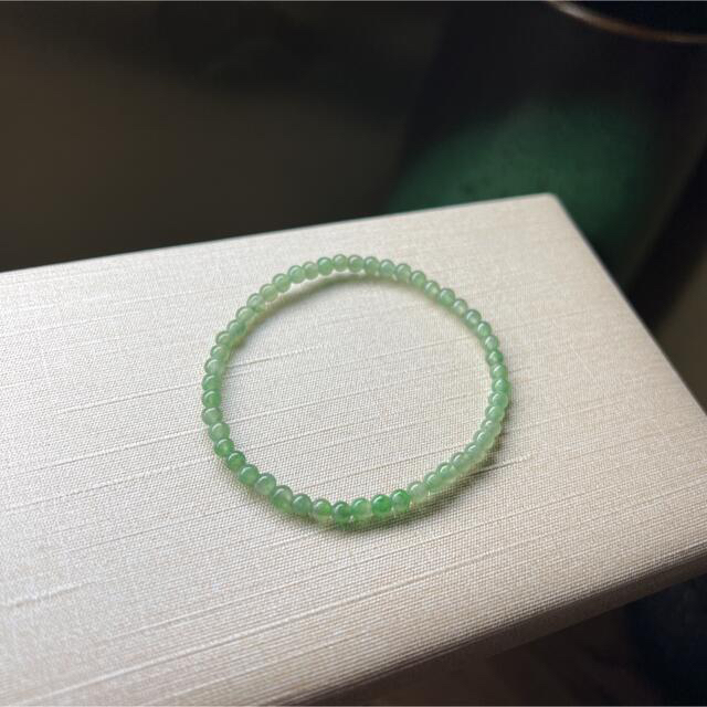 本翡翠 氷種爽やか満緑ブレスレット-