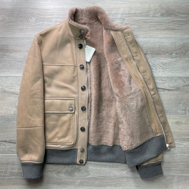 レア ブルネロクチネリ カシミヤボア ラムレザー ムートン ジャケット-