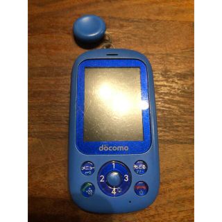 エヌティティドコモ(NTTdocomo)のdocomo FUJITSU キッズケータイ F-03J ブルー(携帯電話本体)