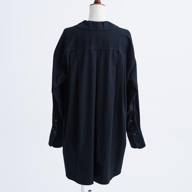 Ameri VINTAGE(アメリヴィンテージ)の【mmo様専用】sheer sr DRESS SHIRT (BLACK) レディースのトップス(シャツ/ブラウス(長袖/七分))の商品写真