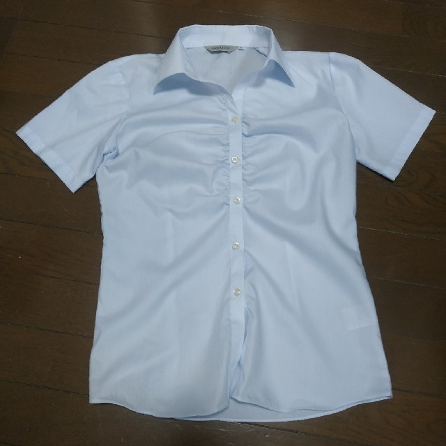 半袖ブラウス　ライトブルー 9号 レディースのトップス(シャツ/ブラウス(半袖/袖なし))の商品写真