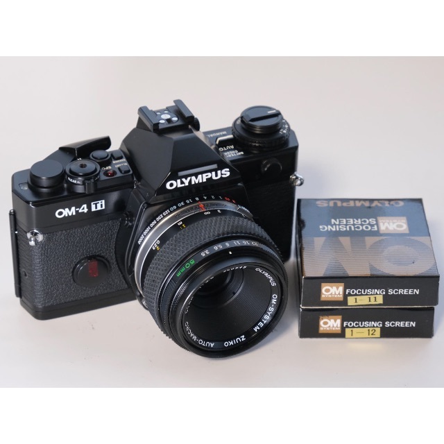 【極美品】オリンパスOM-4 Ti ブラック ＆ 50mm マクロ f3.5