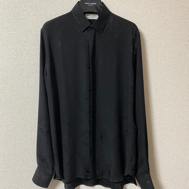 【極美品】SAINT LAURENT サンローラン シルクシャツ【ボタニカル柄】