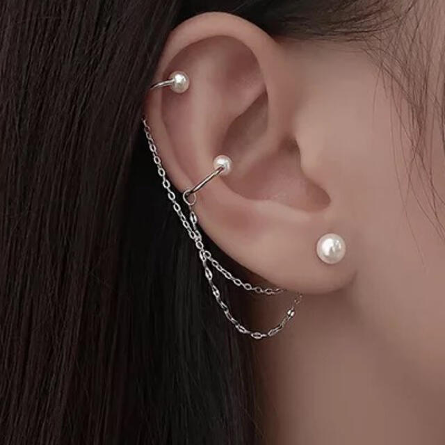 PI031 imitation perl ear cuff & pierce  レディースのアクセサリー(イヤーカフ)の商品写真