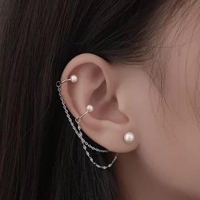 PI031 imitation perl ear cuff & pierce  レディースのアクセサリー(イヤーカフ)の商品写真