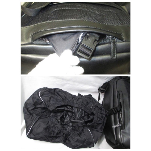 MONTBLANC(モンブラン)の新品 モンブラン バックパック リュックサック ナイロン×革 黒 ブラック 本物 メンズのバッグ(バッグパック/リュック)の商品写真