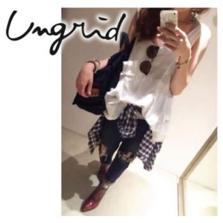 アングリッド(Ungrid)のungrid ポケットフリルタンク(タンクトップ)