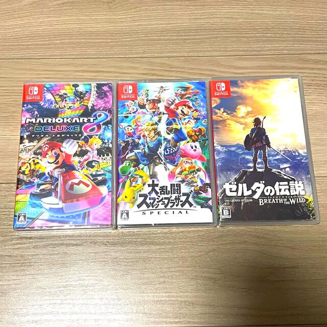 任天堂Switch ゼルダ　スマブラ　マリオカート　３本セットゲーム