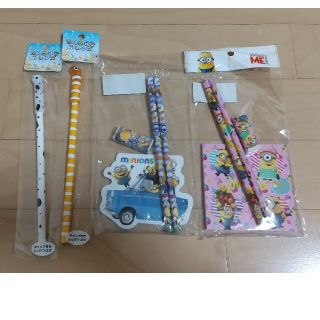 ミニオン(ミニオン)の☆新品☆鉛筆 消しゴム メモ帳 セット キャップ付 ミニオンズ ちんあなご(キャラクターグッズ)