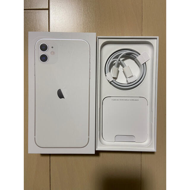 iPhone11 64GB ホワイト (箱付き)